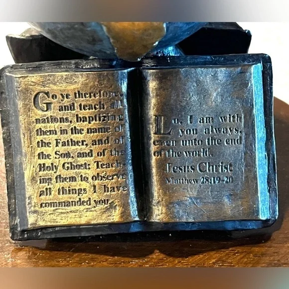 Signed Max Greiner Earth Globe The Great Commission Numbered Bible Sculptures